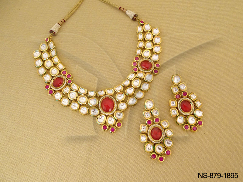 Kundan Necklace Sets : Ruby Delicate Design Kundan Necklace Sets Kundan ...