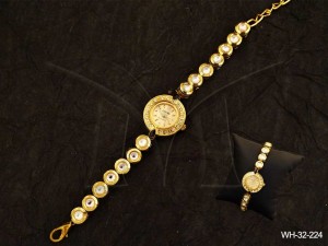 Round Kundan Watch Jewellery