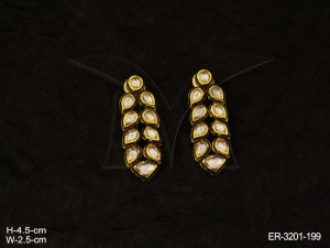 Leaf Kundan Earrings