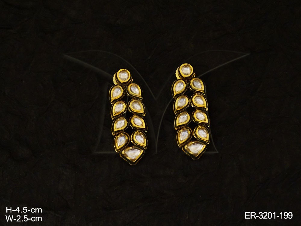 Leaf Kundan Earrings