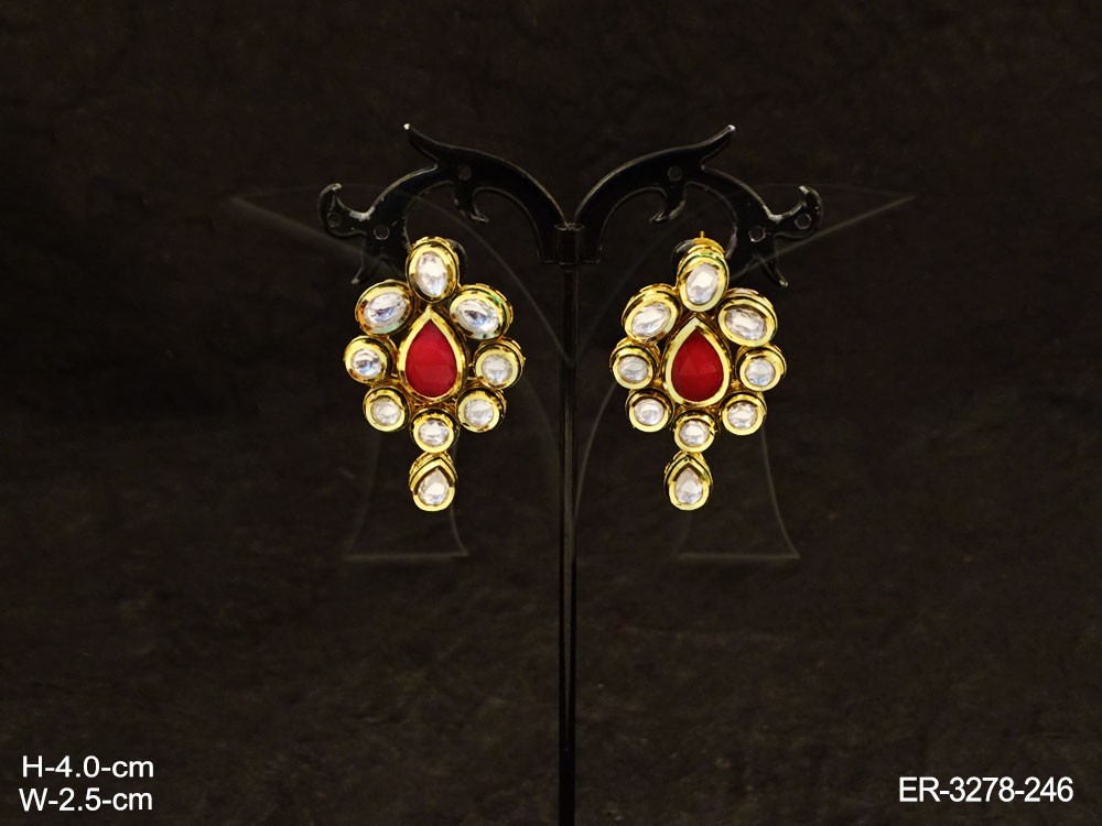 PAAN OVAL SHAPE KUNDAN EARRINGS