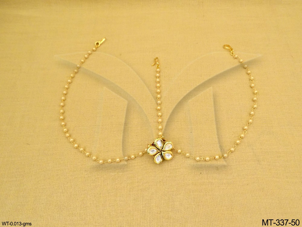 Kundan Jewellery Maang Tikka
