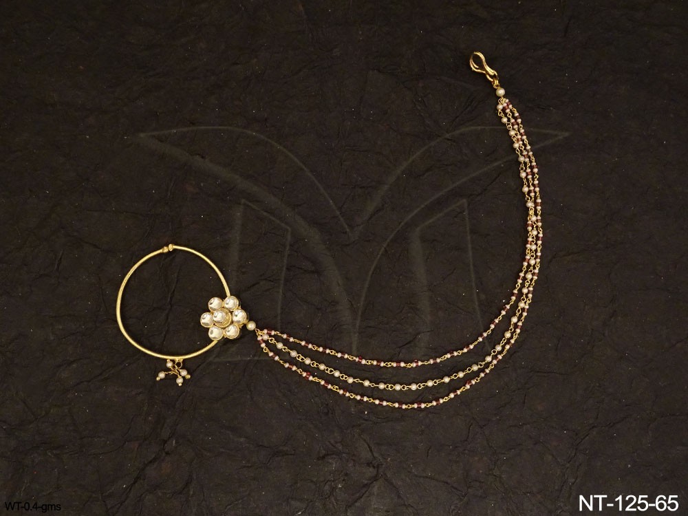 Traditional kundan jewelry Nath
