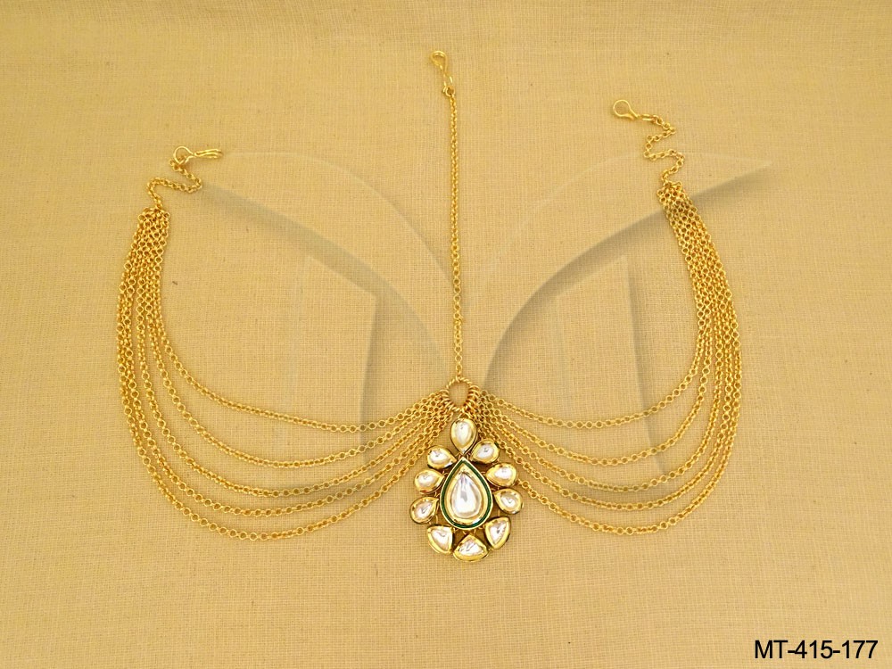 Bridal Kundan Maang Tikka Setj jewellery