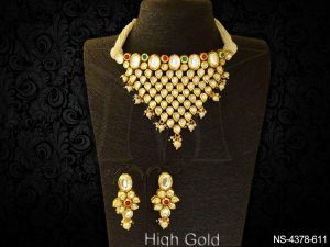 REVERSE PAAN STONE KUNDAN NECKLACE